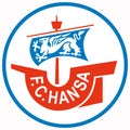 Emblem of the football club FuÃÅ¸ballclub Hansa Rostock e. V. Germany.